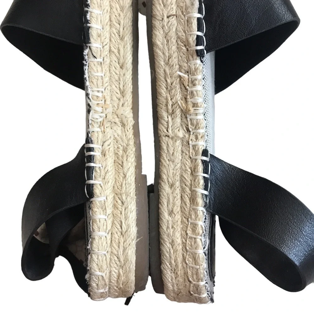 H&M black and beige strappy espadrilles